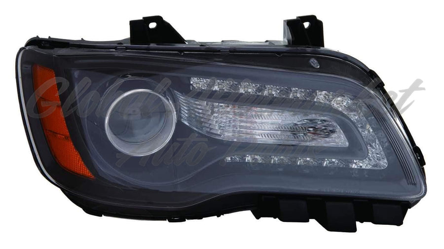 HEAD LAMP RH HALOGEN BLACK BEZEL CAPA