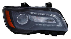 HEAD LAMP RH HALOGEN BLACK BEZEL CAPA