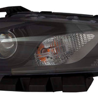HEAD LAMP RH HALOGEN BLACK BEZEL W/O LOGO