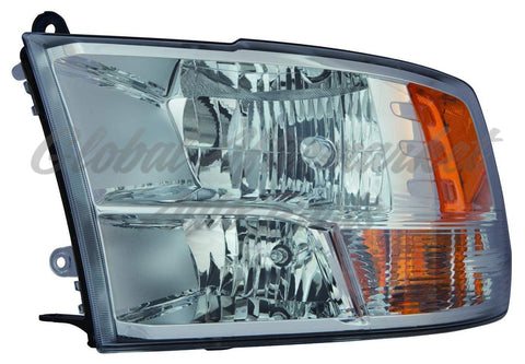 HEAD LAMP RH CHROME HALOGEN W/O DRL W/O PROJECTOR TYPE 2ND DESIGN WITH DUAL REAR WHEEL REFLECTOR HQ