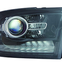 HEAD LAMP RH HALOGEN PROJECTOR BLACK BEZEL HQ