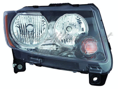 HEAD LAMP RH HALOGEN BLACK BEZEL CAPA