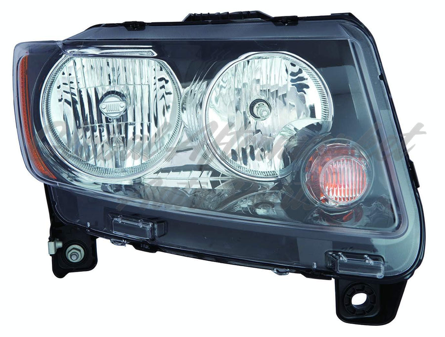 HEAD LAMP RH HALOGEN BLACK BEZEL CAPA