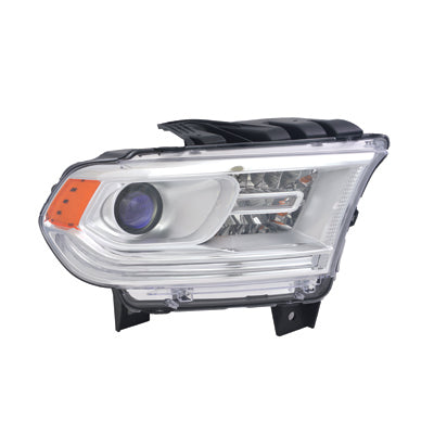 HEAD LAMP RH HALOGEN CHROME BEZEL W/O LED DRL CAPA