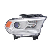 HEAD LAMP RH HALOGEN CHROME BEZEL W/LED DRL HQ