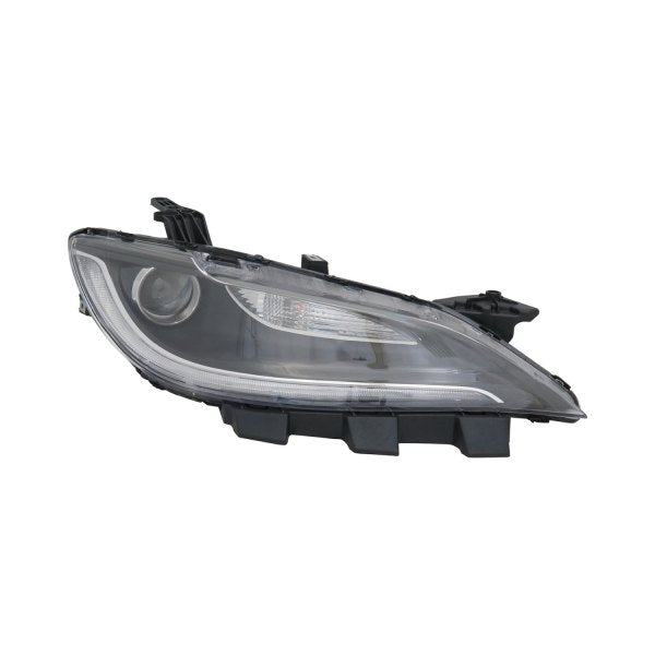 HEAD LAMP RH HALOGEN W/LED DRL BLACK TRIM HQ