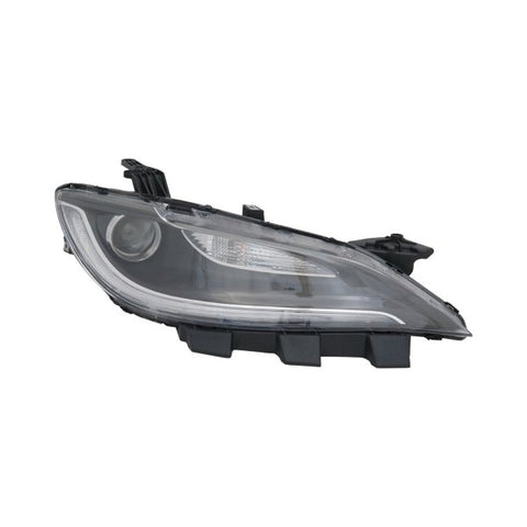 HEAD LAMP RH HALOGEN W/LED DRL BLACK TRIM HQ