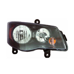 HEAD LAMP RH HALOGEN W/BLACK BEZEL