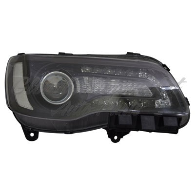 HEAD LAMP RH HALOGEN BLACK BEZEL HQ