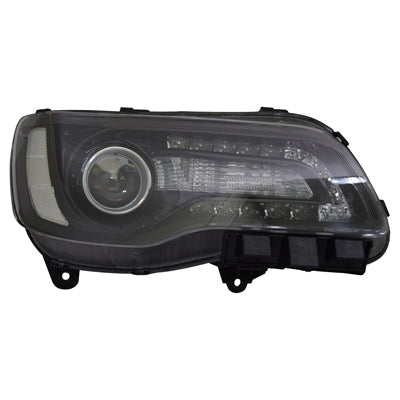 HEAD LAMP RH HALOGEN BLACK BEZEL