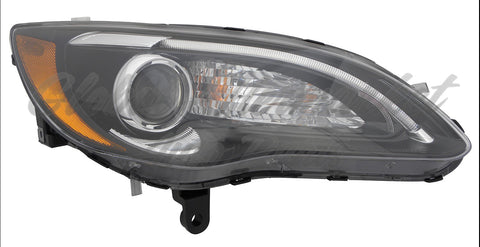 HEAD LAMP RH HALOGEN BLACK BEZEL S MODEL HQ