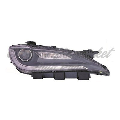 HEAD LAMP RH HALOGEN W/LED W/CHROME TRIM CAPA