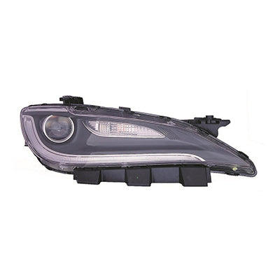 HEAD LAMP RH HALOGEN W/LED W/CHROME TRIM CAPA