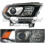 HEAD LAMP RH HALOGEN BLACK BEZEL W/LED DRL CAPA — photo 1