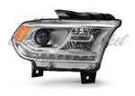 HEAD LAMP RH HALOGEN CHROME BEZEL LED W/DRL W/O LOGO HQ — photo 2