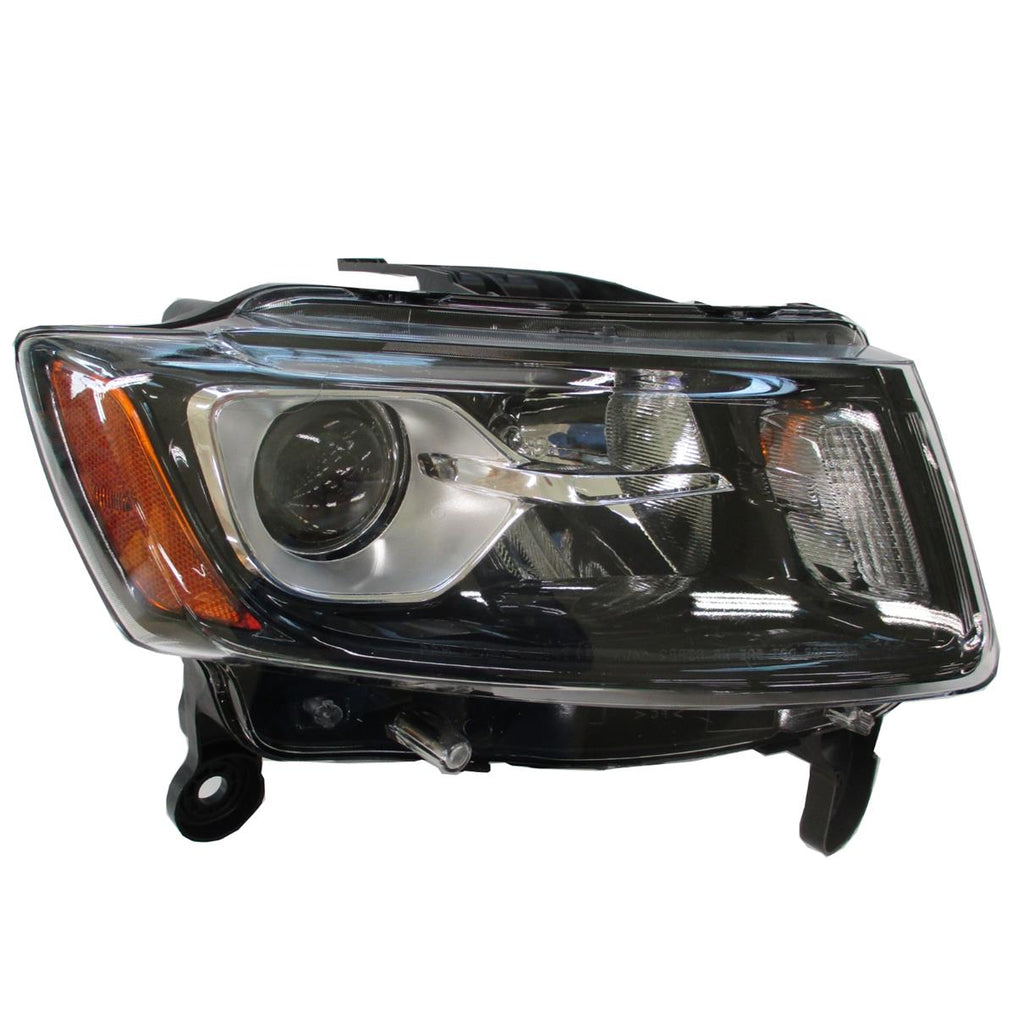 HEAD LAMP RH HALOGEN STD TYPE BLACK BEZEL CAPA