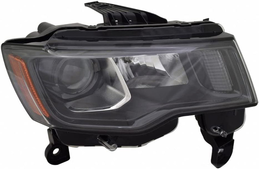 HEAD LAMP RH HALOGEN W/BLACK BEZEL CAPA