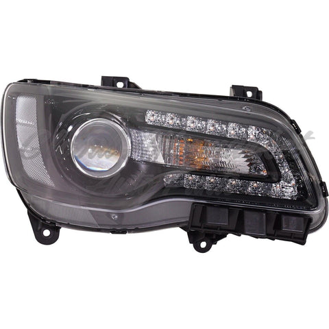 HEAD LAMP RH HALOGEN BLACK PROJECTION TYPE HQ