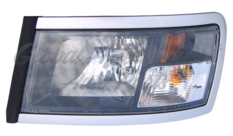 HEAD LAMP LH W/BLACK BEZEL