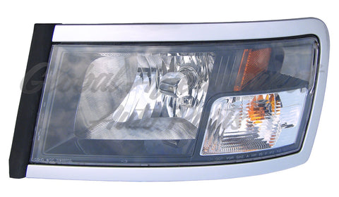 HEAD LAMP LH W/BLACK BEZEL CAPA
