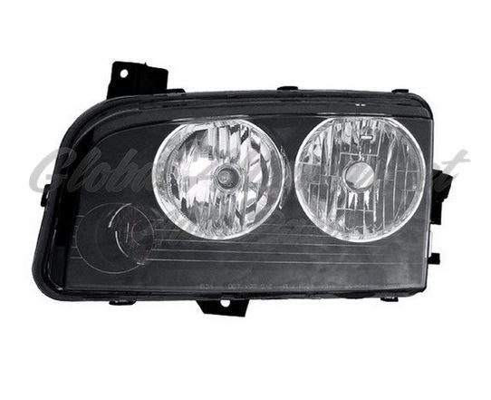 HEAD LAMP LH BLACK HOUSING HALOGEN HQ