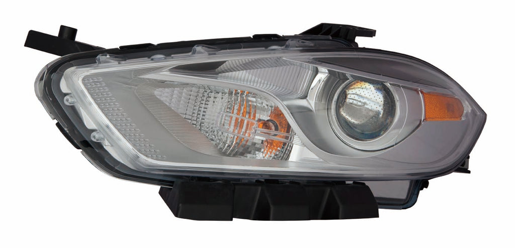 HEAD LAMP LH HALOGEN CHROME BEZEL CAPA