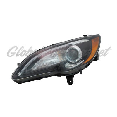 HEAD LAMP LH HALOGEN 1ST DESIGN BLACK BEZEL W/CHROME ACCENT INSERT S MODEL HQ