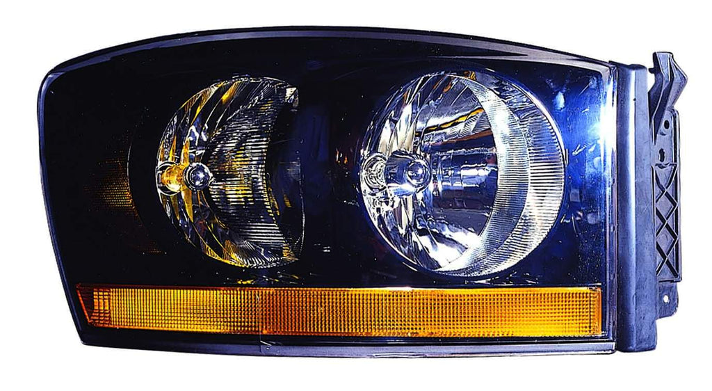 HEAD LAMP RH W/BLACK BEZEL HQ