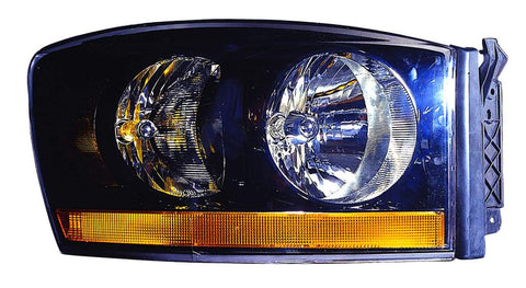 HEAD LAMP RH W/BLACK BEZEL CAPA