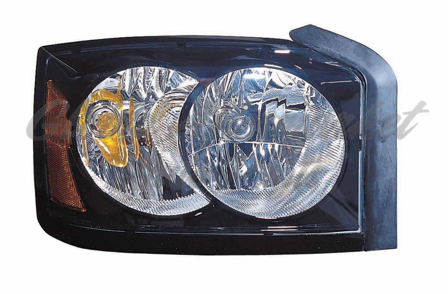 HEAD LAMP RH BLACK BEZEL HQ