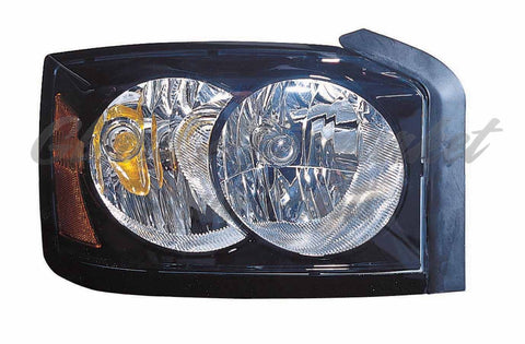 HEAD LAMP RH BLACK BEZEL CAPA