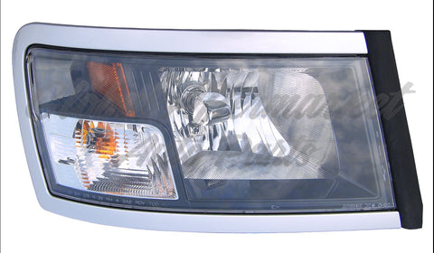 HEAD LAMP RH W/BLACK BEZEL CAPA
