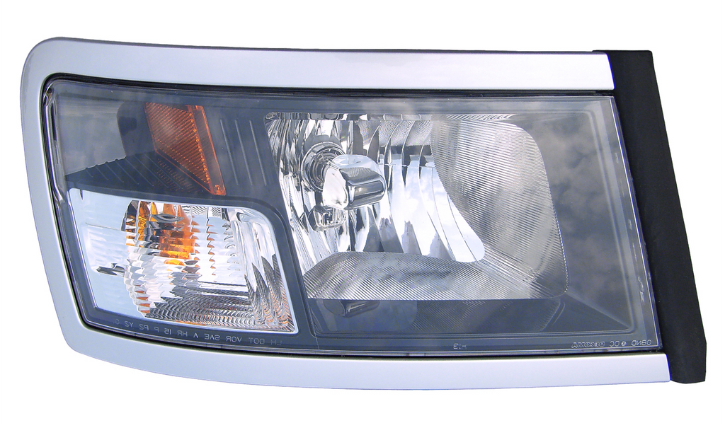 HEAD LAMP RH W/BLACK BEZEL