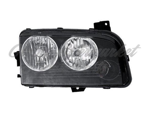 HEAD LAMP RH BLACK HOUSING HALOGEN