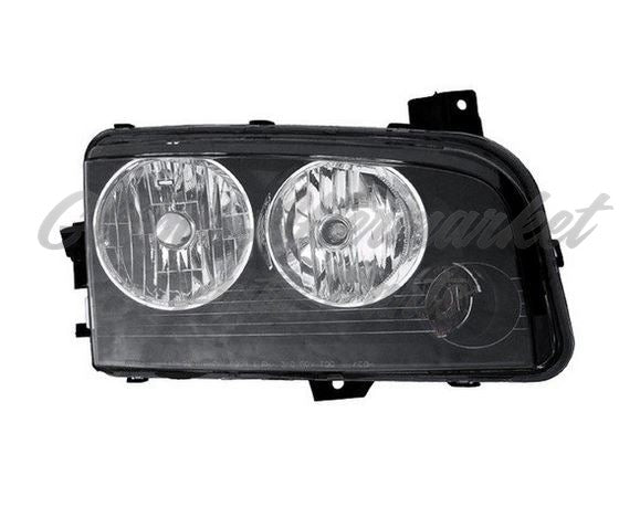HEAD LAMP RH BLACK HOUSING HALOGEN