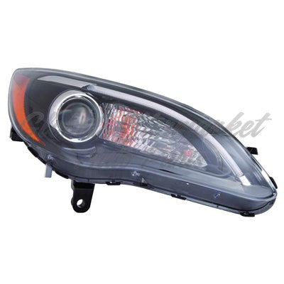 HEAD LAMP RH HALOGEN BLACK BEZEL S MODEL HQ