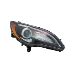 HEAD LAMP RH HALOGEN 1ST DESIGN BLACK BEZEL W/CHROME ACCENT INSERT S MODEL HQ