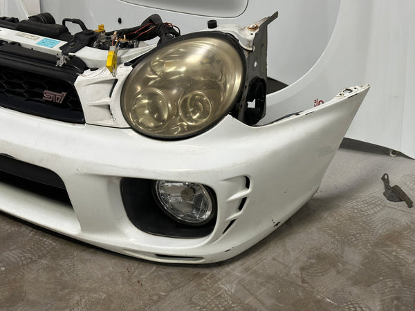 JDM Subaru Impreza WRX STi V7 Bumper Headlights Fenders Hood Bumper 2002-2003 Front End Conversion