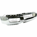 BUMPER FR STEEL CHROME W/SQUARE FOG LAMP HOLE — photo 2
