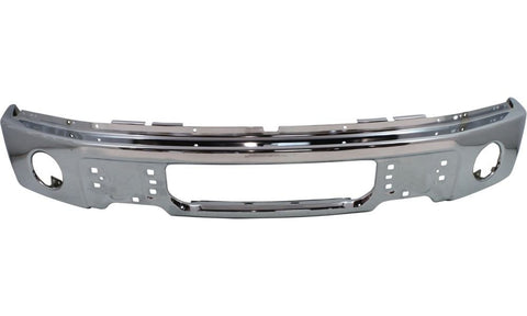 BUMPER FACE BAR FR CHROME W/FOG LAMP HOLE