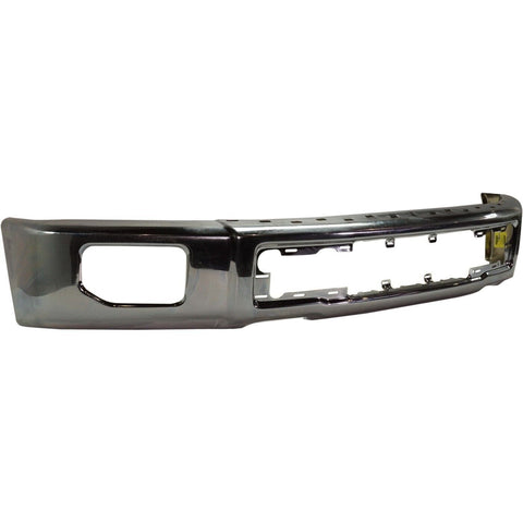 BUMPER FACE BAR FR CHROME W/FOG LAMP HOLES W/O END CAPS