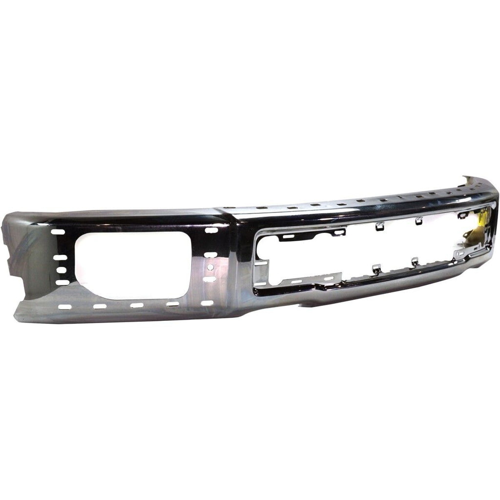 BUMPER FACE BAR FR CHROME W/FOG LAMP HOLES/END CAPS