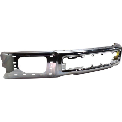 BUMPER FACE BAR FR CHROME W/FOG LAMP HOLES/END CAPS