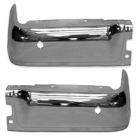 BUMPER FACE BAR RR CHROME W/SENSOR LH/RH SET