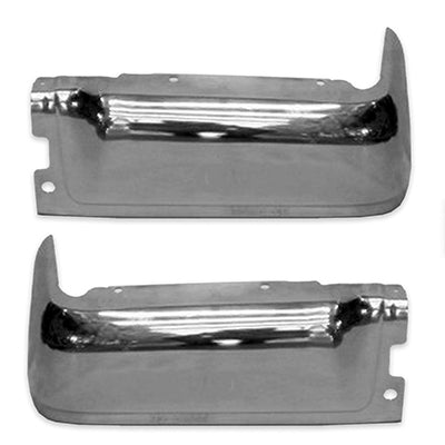 BUMPER FACE BAR RR CHROME W/O SENSOR LH/RH SET