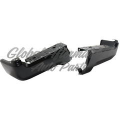 BUMPER FACE BAR RR LH/RH (SET) BLACK STEEL W/O SENSOR HOLES