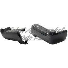 BUMPER FACE BAR RR LH/RH (SET) BLACK STEEL W/O SENSOR HOLES