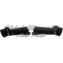 BUMPER FACE BAR RR LH/RH (SET) BLACK STEEL W/O SENSOR HOLES