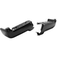 BUMPER FACE BAR RR LH/RH (SET) BLACK STEEL W/O SENSOR HOLES