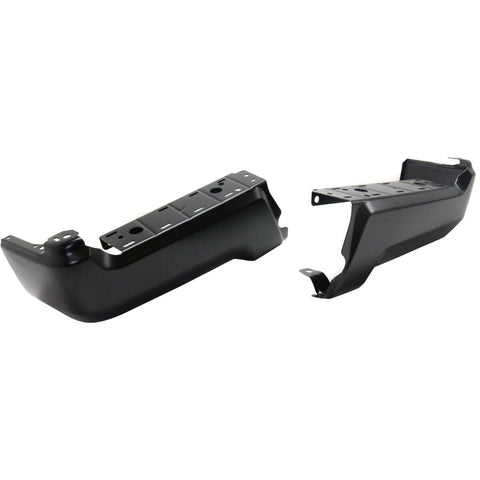 BUMPER FACE BAR RR LH/RH (SET) BLACK STEEL W/O SENSOR HOLES